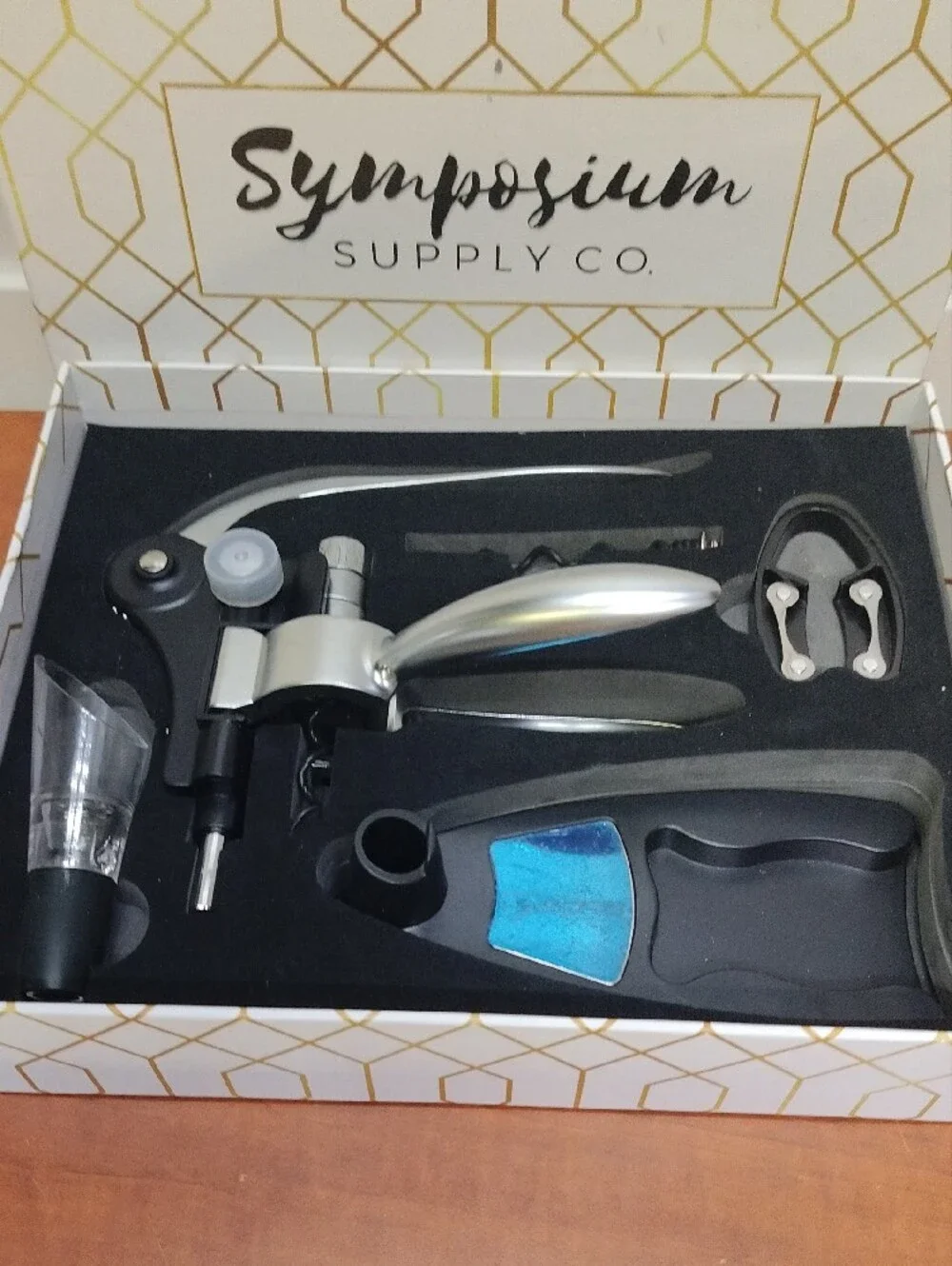 Symposium Supply Co. Wine Bottle Opener Set 5-piece kit. New in Box. Unused
